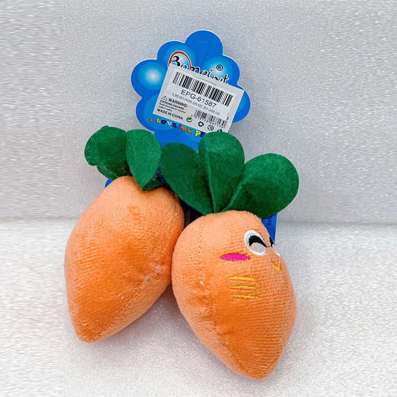 Plush Carrot Dog Toy