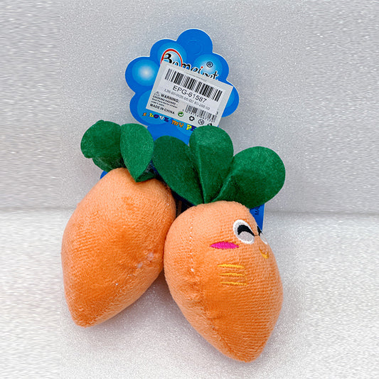 Plush Carrot Dog Toy