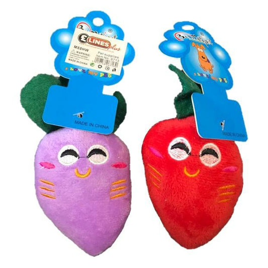 Plush Carrot Dog Toy
