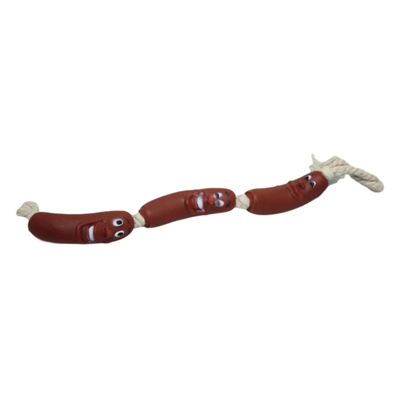 3-Piece Sausage Rope Toy for Dogs