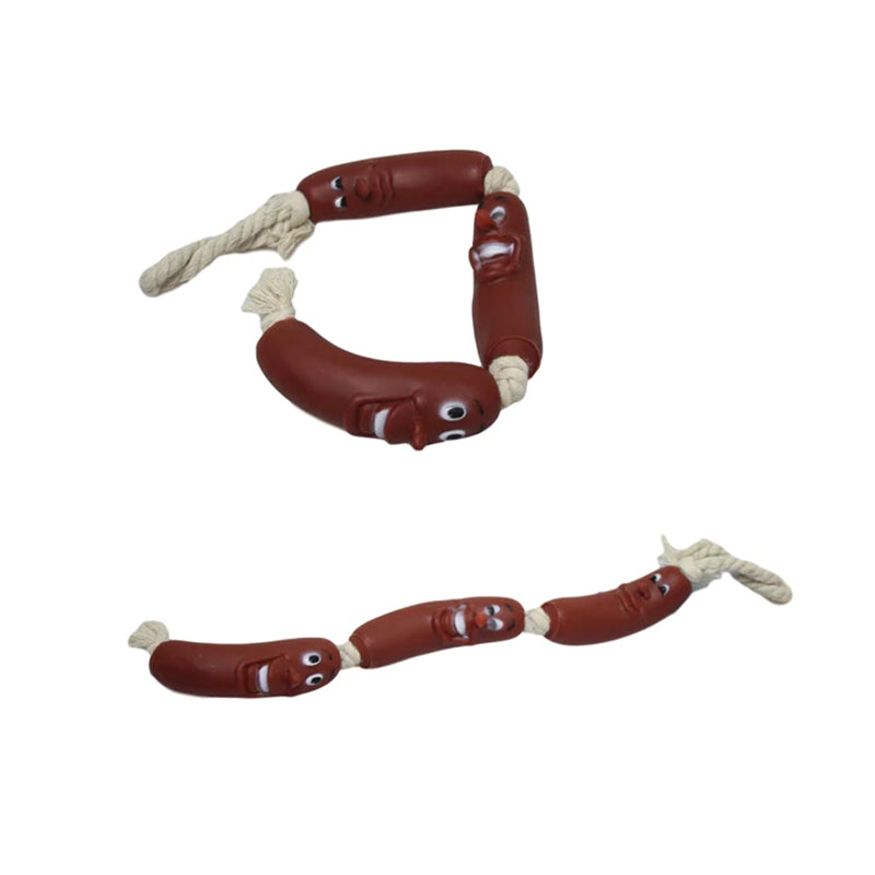 3-Piece Sausage Rope Toy for Dogs