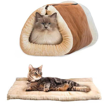 Kitty Shack 2 in 1 Tunnel Bed and Mat
