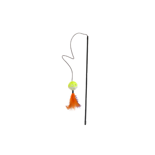 Pet Cat Tease Toy Plastic Stick with Ball