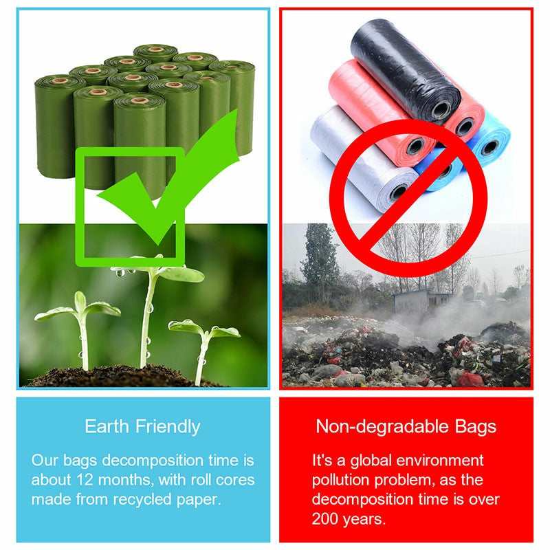 Dog Poop Bag Dispenser with 2 Rolls