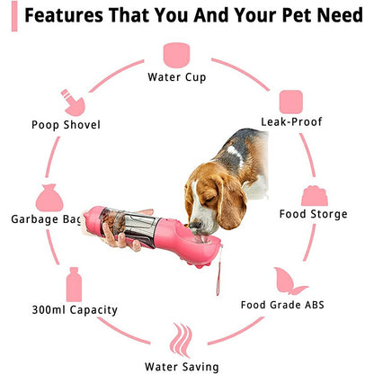 Portable Water Bottle with Food Dispenser