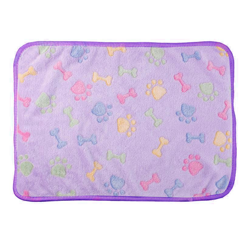 Soft 'n Warm Pet Mat - Bones & Paw Print