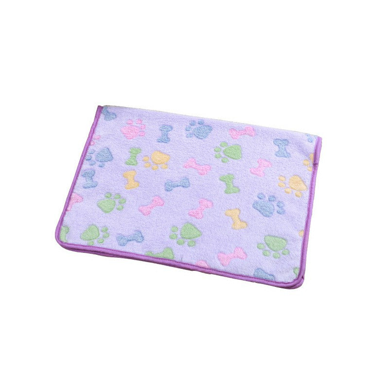 Soft 'n Warm Pet Mat - Bones & Paw Print