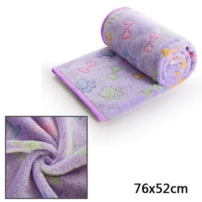 Soft 'n Warm Pet Mat - Bones & Paw Print