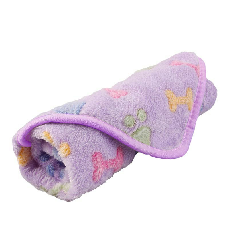 Soft 'n Warm Pet Mat - Bones & Paw Print