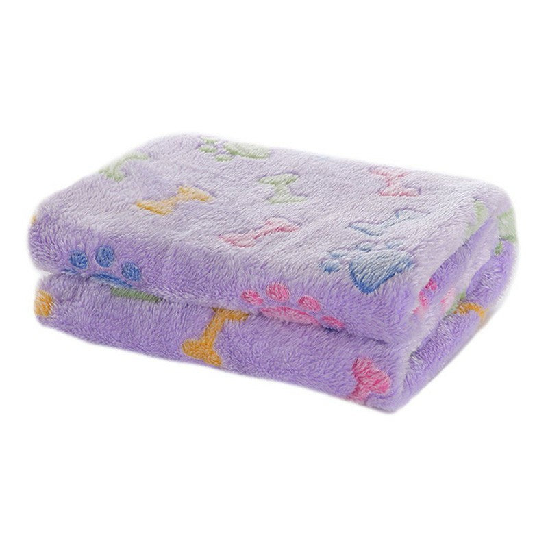 Soft 'n Warm Pet Mat - Bones & Paw Print