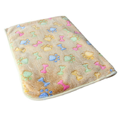Soft 'n Warm Pet Mat - Bones & Paw Print