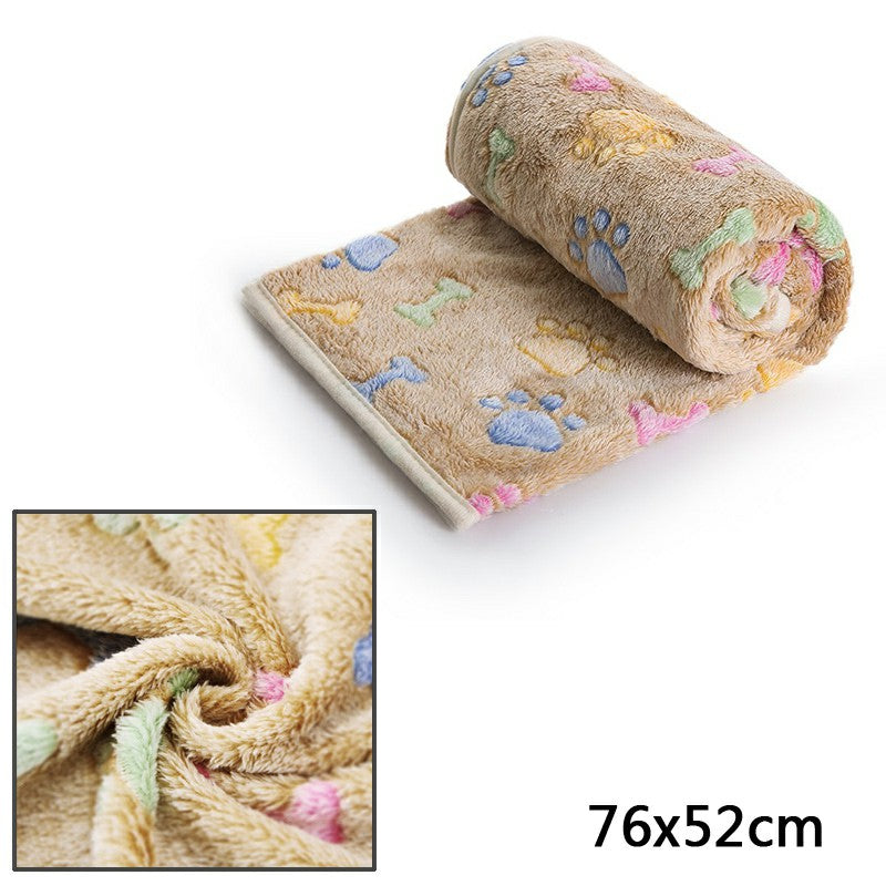 Soft 'n Warm Pet Mat - Bones & Paw Print