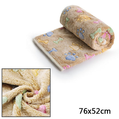 Soft 'n Warm Pet Mat - Bones & Paw Print