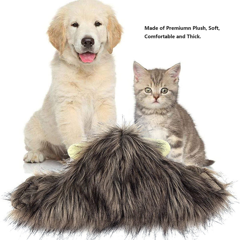 Brown Lion Mane Hood Pet Costume