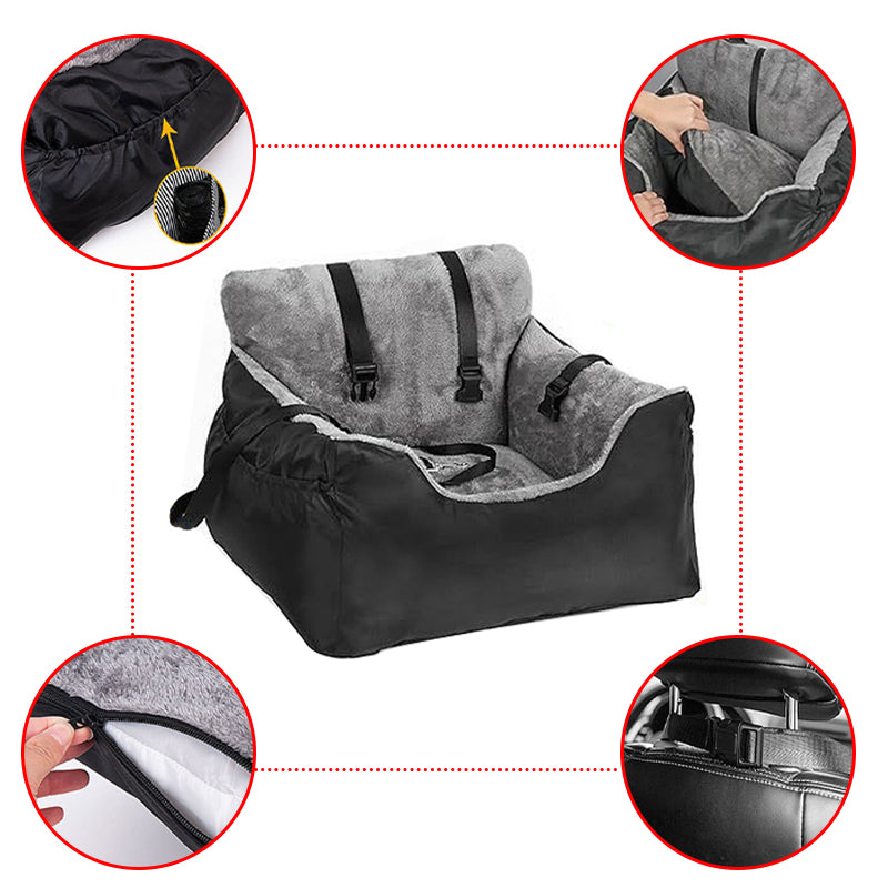 Plush Travel Companion Pet Car Booster Seat