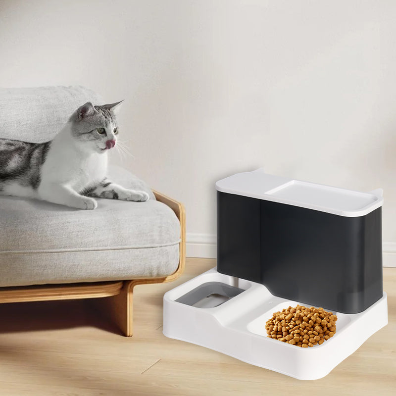 2-in-1 Pet Feeder and Water Dispenser Bowl