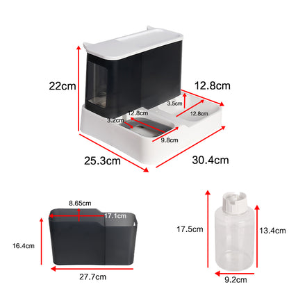 2-in-1 Pet Feeder and Water Dispenser Bowl
