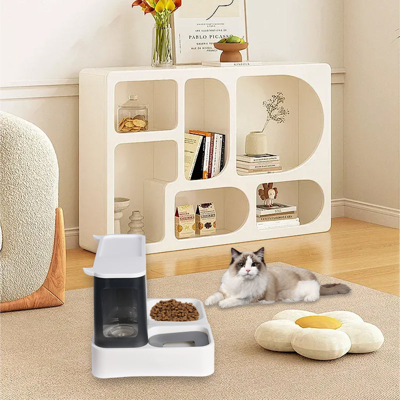 2-in-1 Pet Feeder and Water Dispenser Bowl