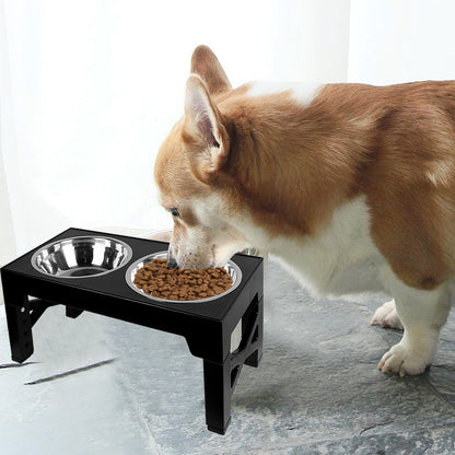 Elevated Dog Bowls with 5 Adjustable Heights