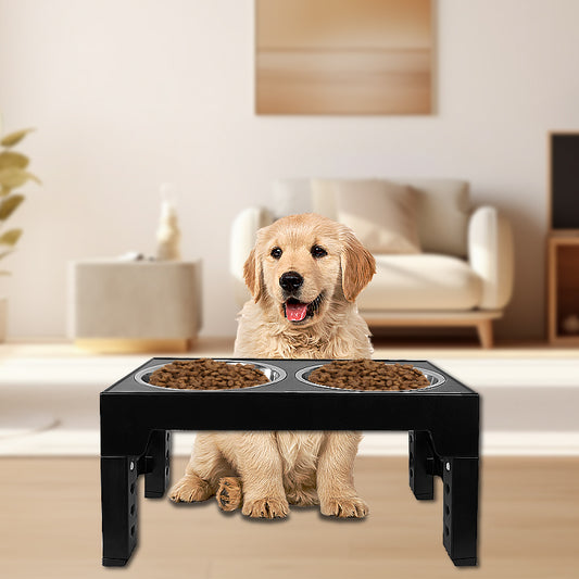Elevated Dog Bowls with 5 Adjustable Heights