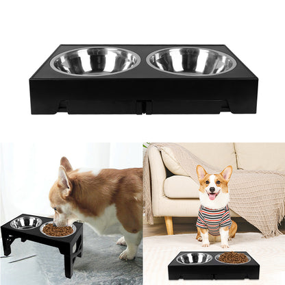 Elevated Dog Bowls with 5 Adjustable Heights