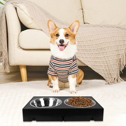 Elevated Dog Bowls with 5 Adjustable Heights