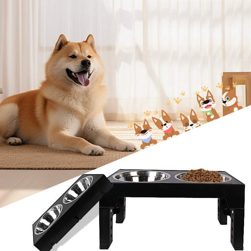 Elevated Dog Bowls with 5 Adjustable Heights