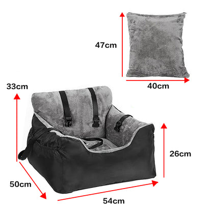 Plush Travel Companion Pet Car Booster Seat