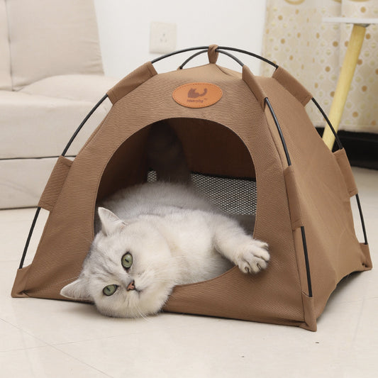 Cozy Retreat Pet Tent with Soft Bed Pad