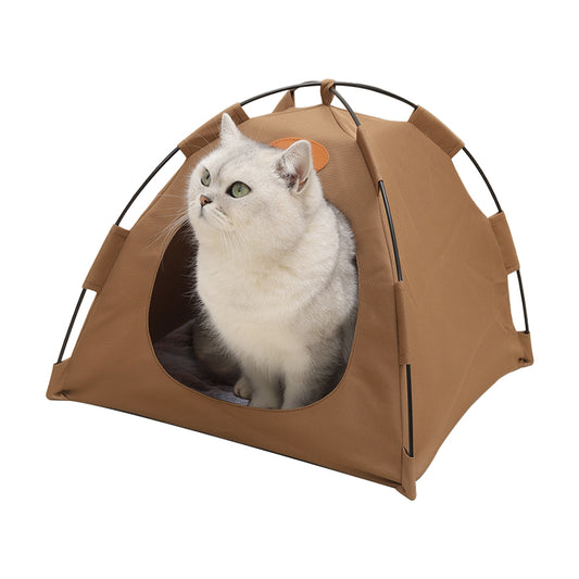 Cozy Retreat Pet Tent with Soft Bed Pad