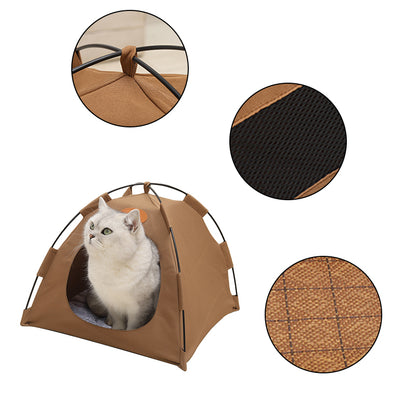 Cozy Retreat Pet Tent with Soft Bed Pad
