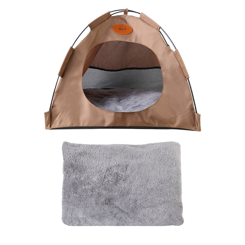 Cozy Retreat Pet Tent with Soft Bed Pad