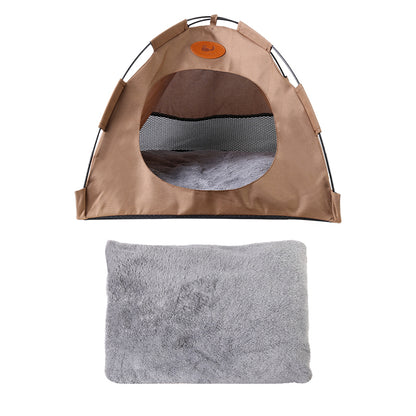 Cozy Retreat Pet Tent with Soft Bed Pad