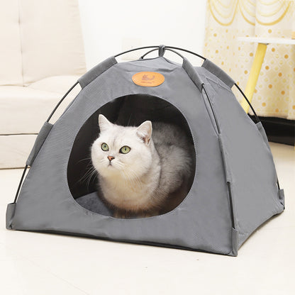 Cozy Retreat Pet Tent with Soft Bed Pad