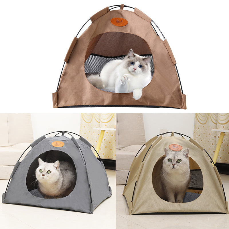 Cozy Retreat Pet Tent with Soft Bed Pad