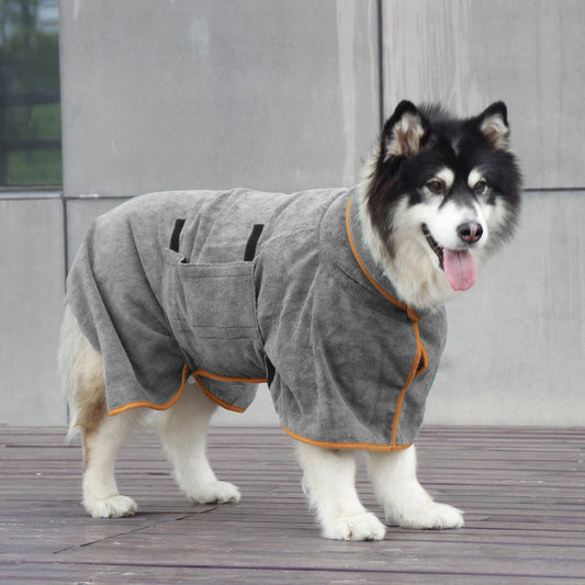 QuickDry Microfiber Dog Bathrobe