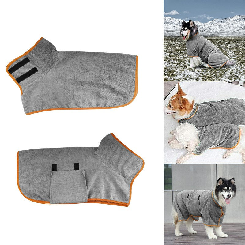 QuickDry Microfiber Dog Bathrobe
