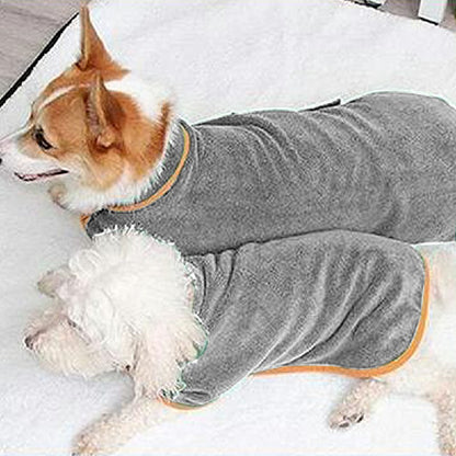 QuickDry Microfiber Dog Bathrobe