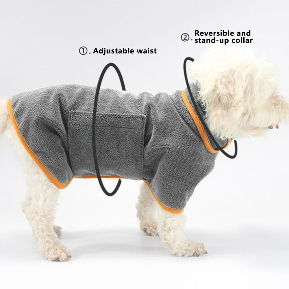 QuickDry Microfiber Dog Bathrobe