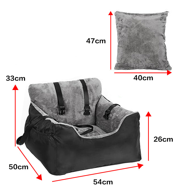 Plush Travel Companion Pet Car Booster Seat