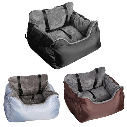 Plush Travel Companion Pet Car Booster Seat