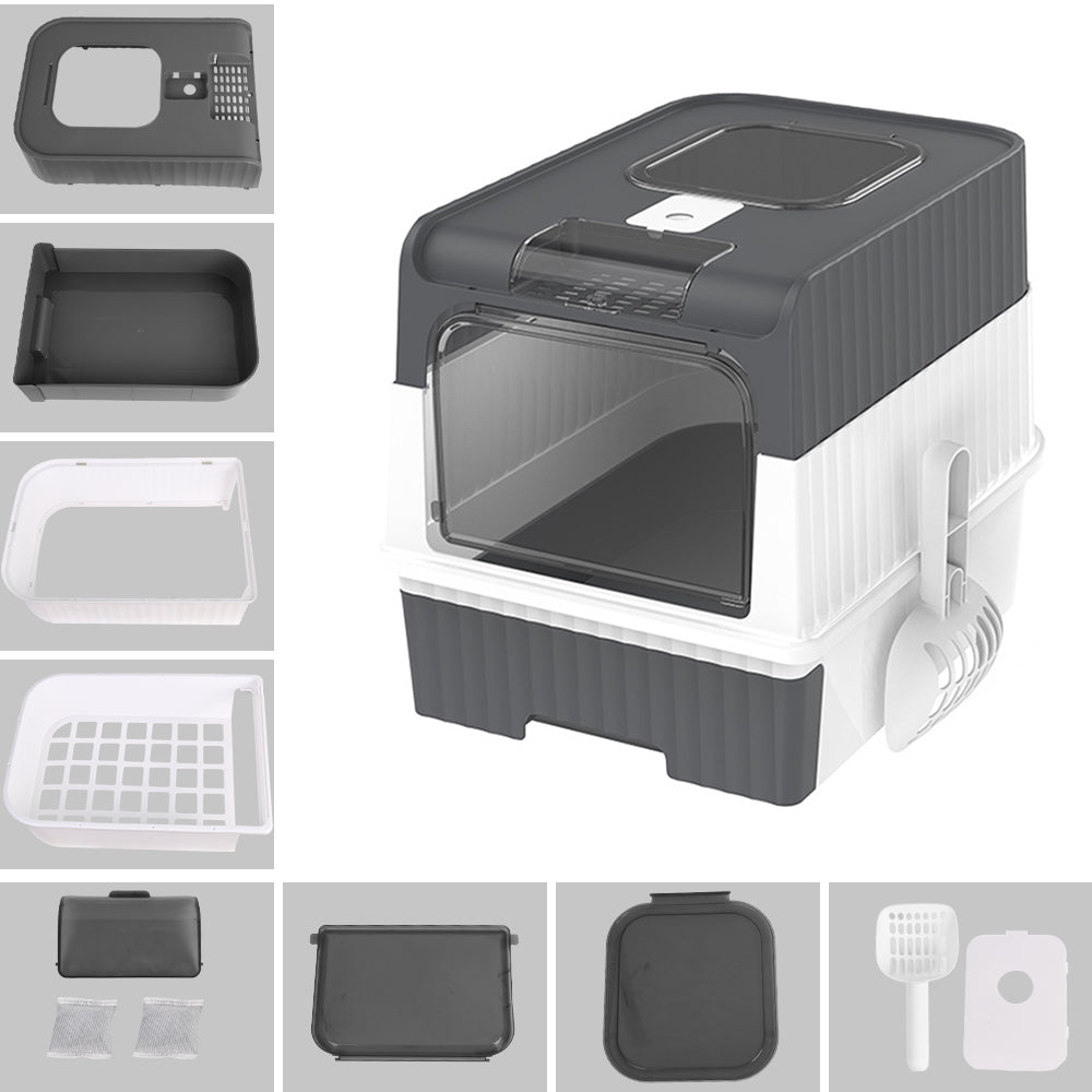 Large Cat Litter Box with Anti-Splashing Design