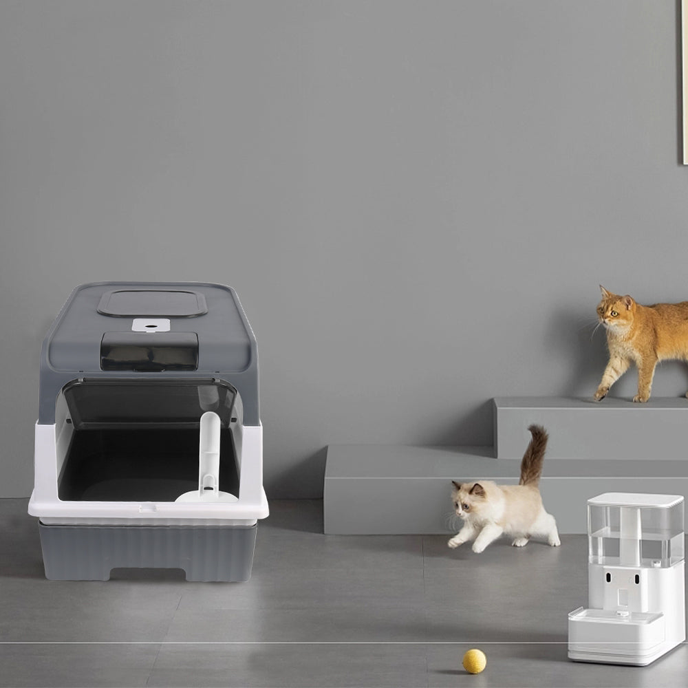 Large Cat Litter Box with Anti-Splashing Design