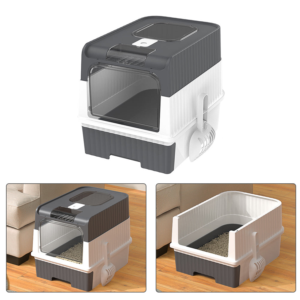Large Cat Litter Box with Anti-Splashing Design