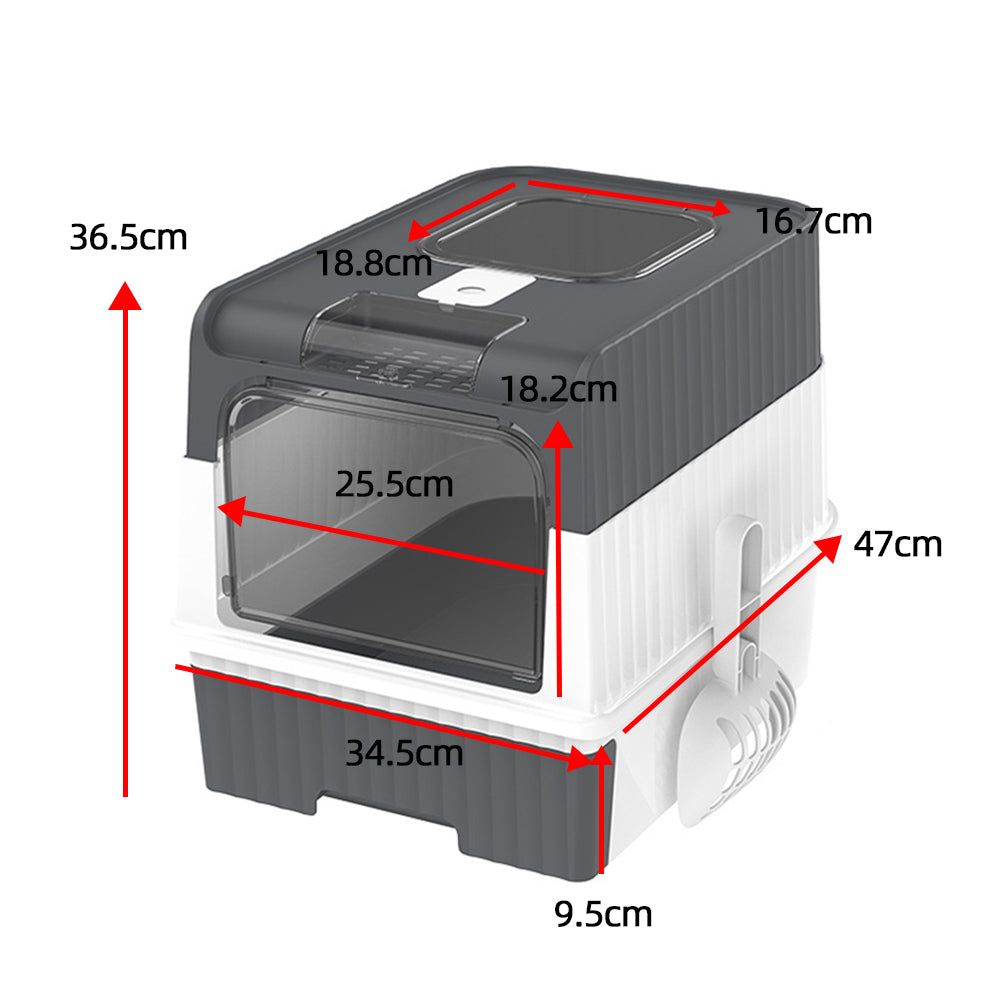 Large Cat Litter Box with Anti-Splashing Design