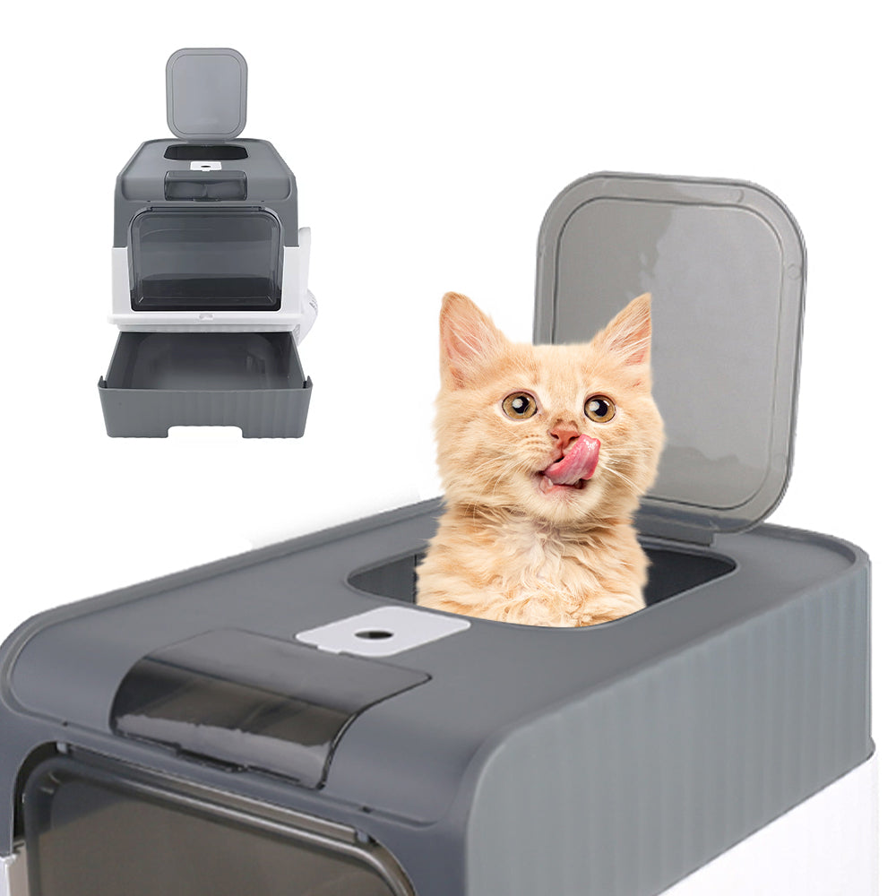 Large Cat Litter Box with Anti-Splashing Design