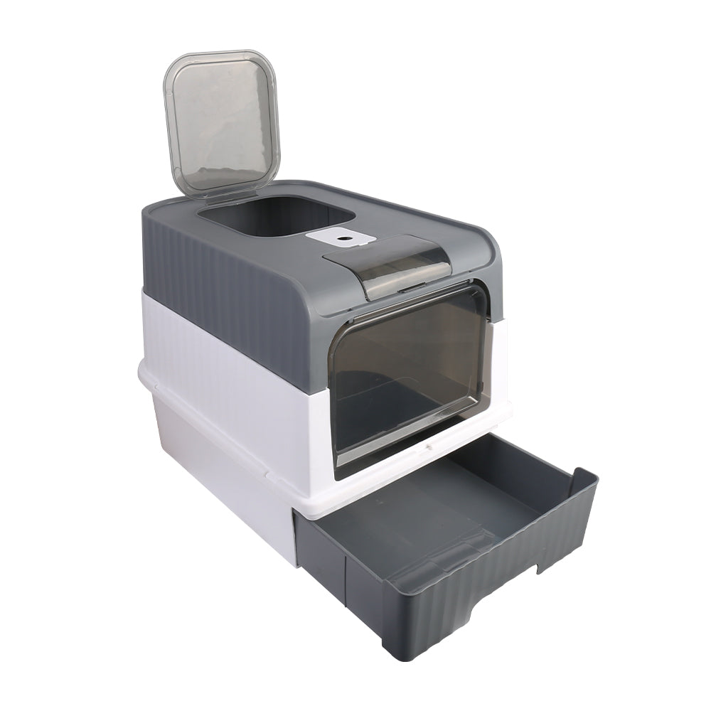 Large Cat Litter Box with Anti-Splashing Design