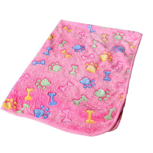 Soft 'n Warm Pet Mat - Bones & Paw Print