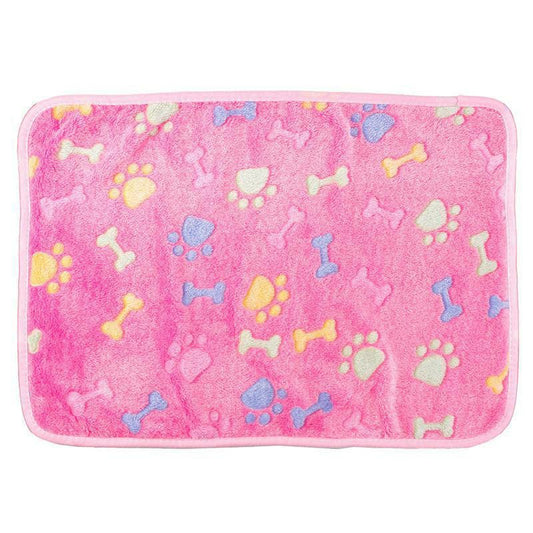 Soft 'n Warm Pet Mat - Bones & Paw Print