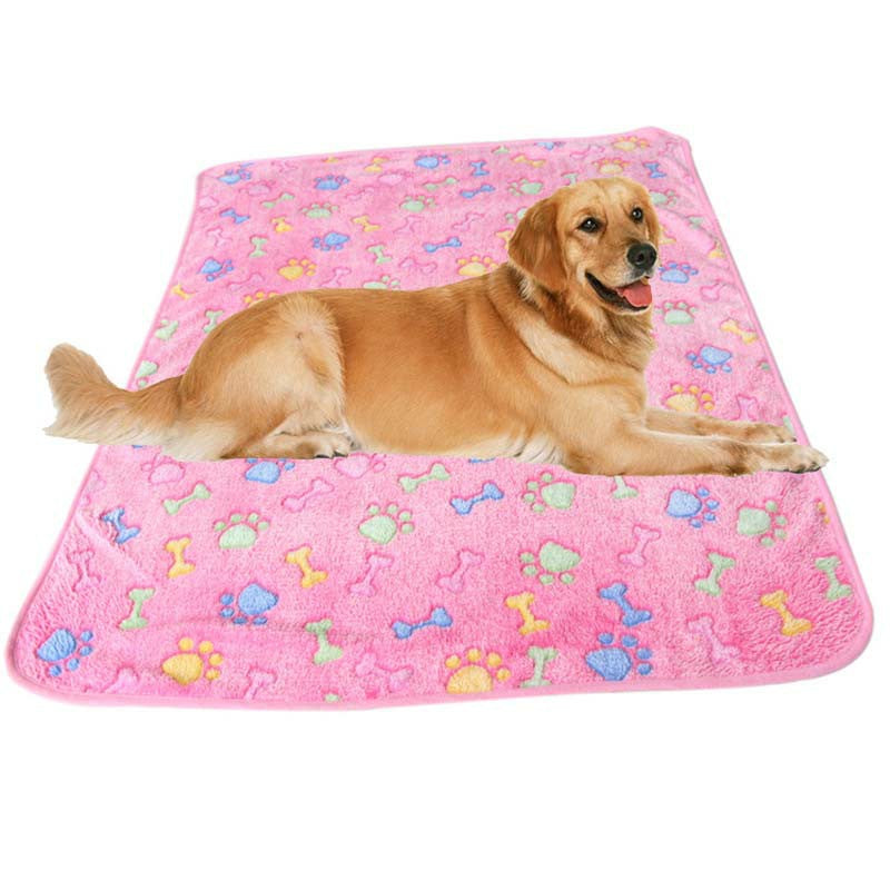 Soft 'n Warm Pet Mat - Bones & Paw Print
